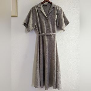 Vintage 90s Stuart Alan A Line floral button up dress